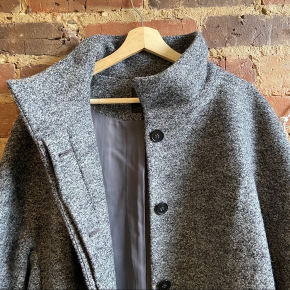 Theory Funnel Neck Wool Coat - Picture 6 of 11